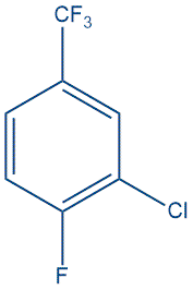 3-Chloro-4-fluorobenzotrifluoride Chemical formula